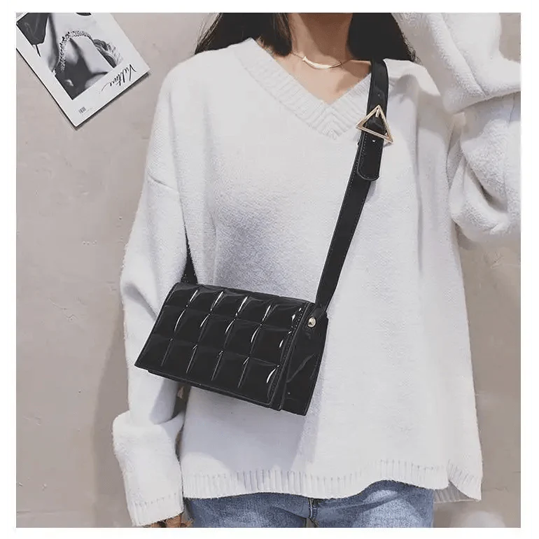 Fabulous Luxury Shoulder Bag Shiny Pu Leather Crossbody Bags For Women Small Flap Handbag Designer Female Messenger Bags